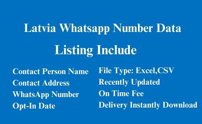 拉脱维亚 Whatsapp 数据